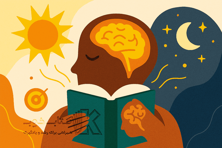 صبح‌ها کتاب بخوانیم یا شب‌ها؟ 🌙 بهترین زمان مطالعه از نگاه علم و یافته‌های جدید مغزی